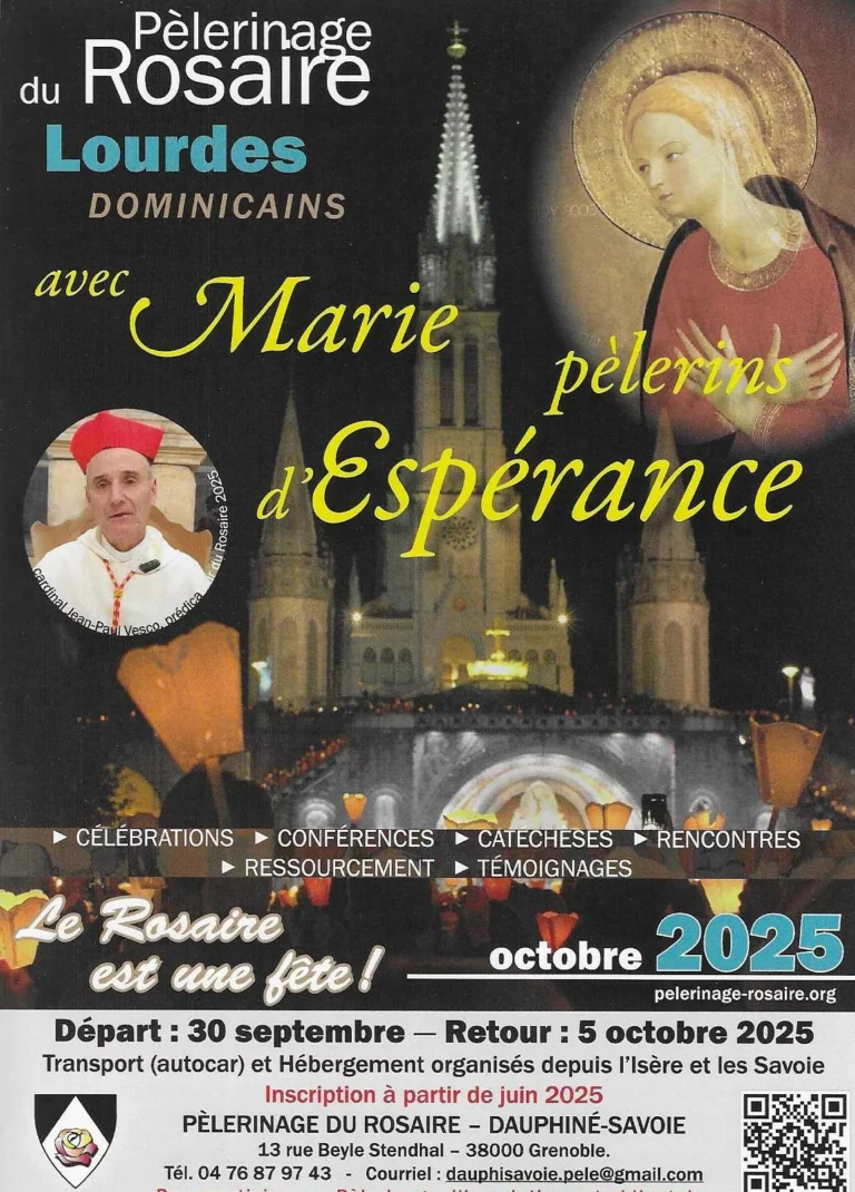 Pèlerinage du Rosaire à Lourdes en octobre 2025