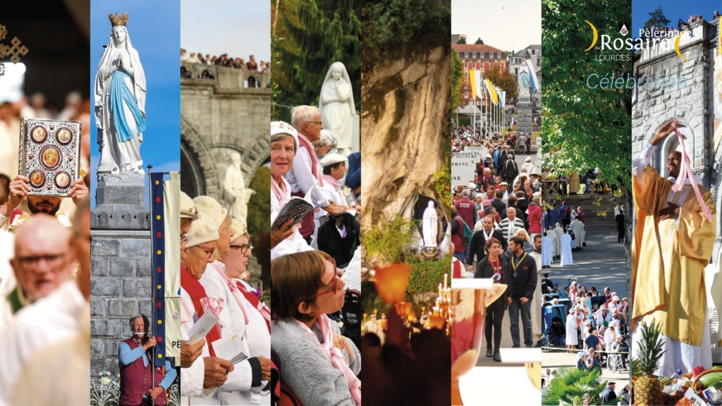 Les grandes célébrations rythment le Pèlerinage du Rosaire : messes et processions eucharistiques et aux flambeaux permettent le rassemblement de plusieurs milliers de pèlerins pour prier ensemble