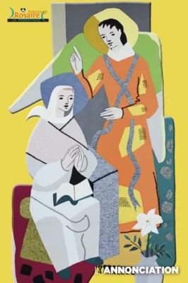 L'Annonciation de la Vierge Marie par l'ange Gabriel, œuvre d'art moderne.